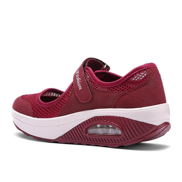 "Färgglada dam-modesneakers, andningsbara med ortopedisk fjädersula, perfekt för komfort och stil."