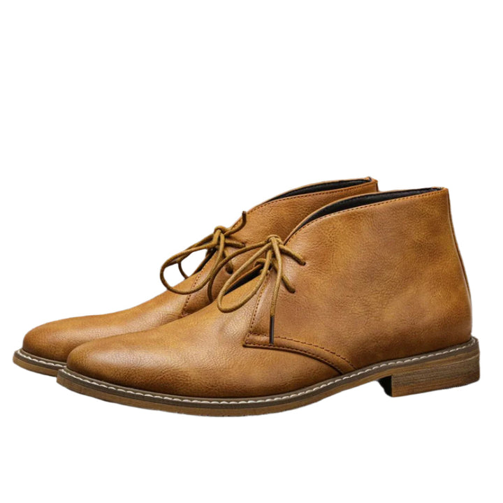 Herr Chukka boots i PU-läder med slitstark gummisula, elegant design för vardag och formella tillfällen, perfekt för män.