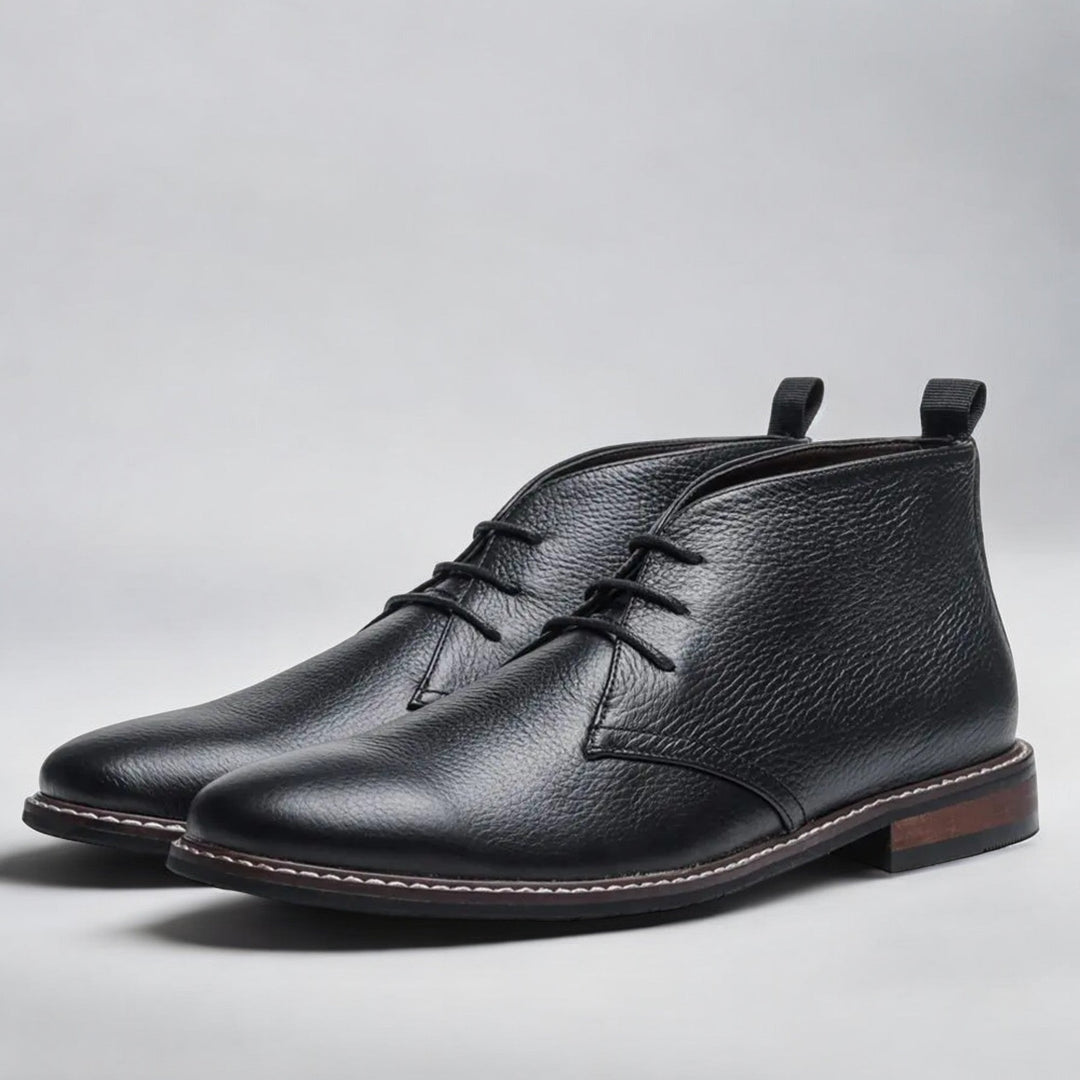 Herr Chukka boots i PU-läder med slitstark gummisula, elegant design för vardag och formella tillfällen, perfekt för män.