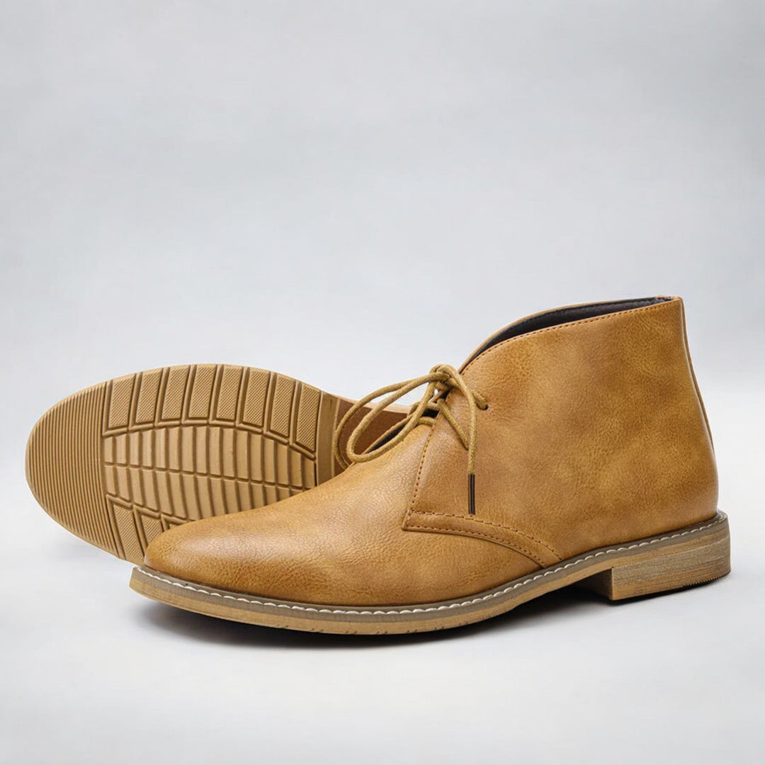 Herr Chukka boots i PU-läder med slitstark gummisula, elegant design för vardag och formella tillfällen, perfekt för män.