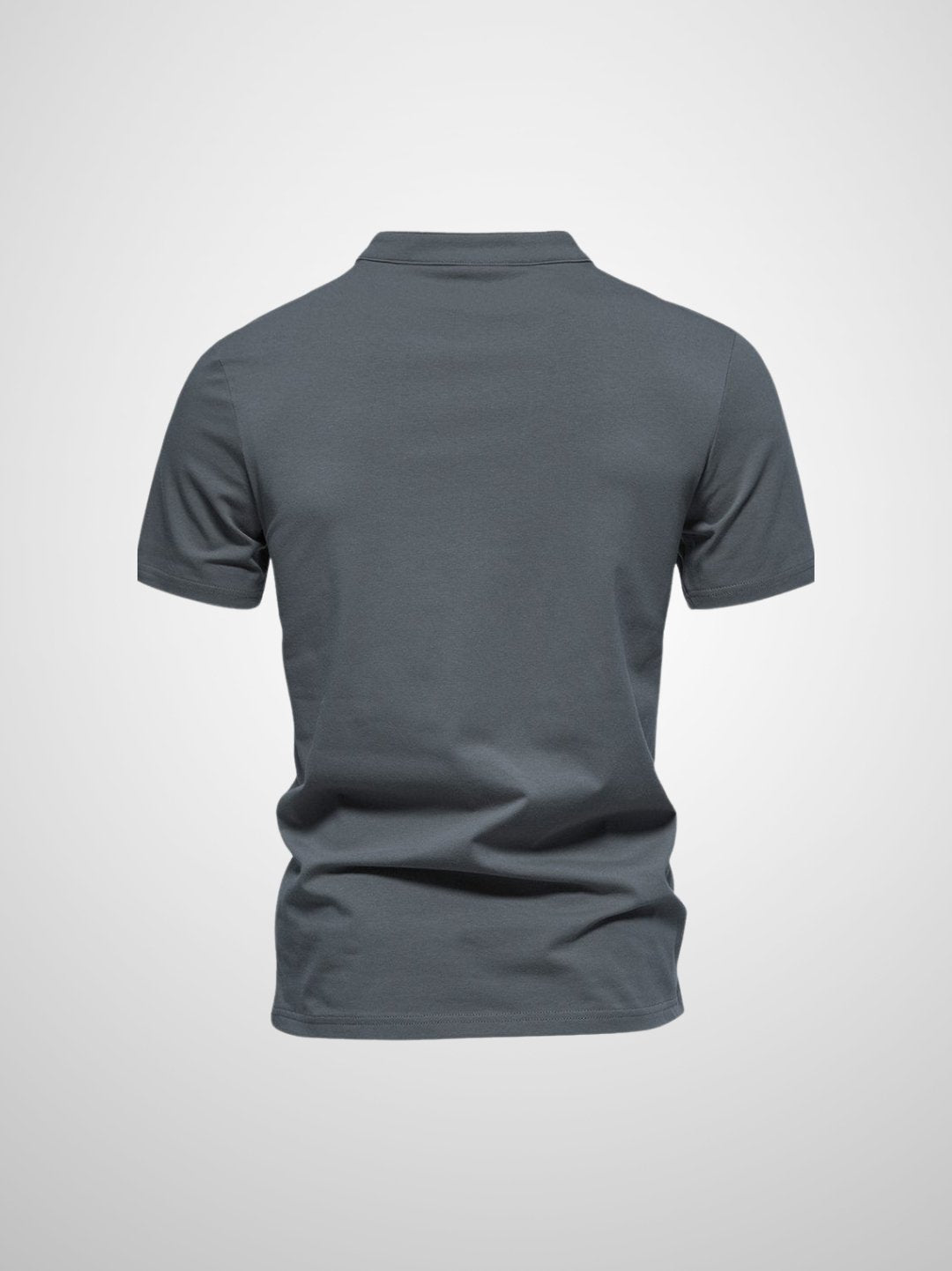 "Herr Polo V-hals T-shirt i mjukt tyg, kort krage, modern design, perfekt för stiliga och avslappnade tillfällen."