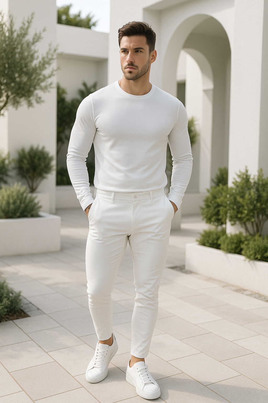 "Herr Slim Fit Stretch Jeans med fickor, djärv färg, slank silhuett, stretchig denim, lämplig för alla tillfällen"