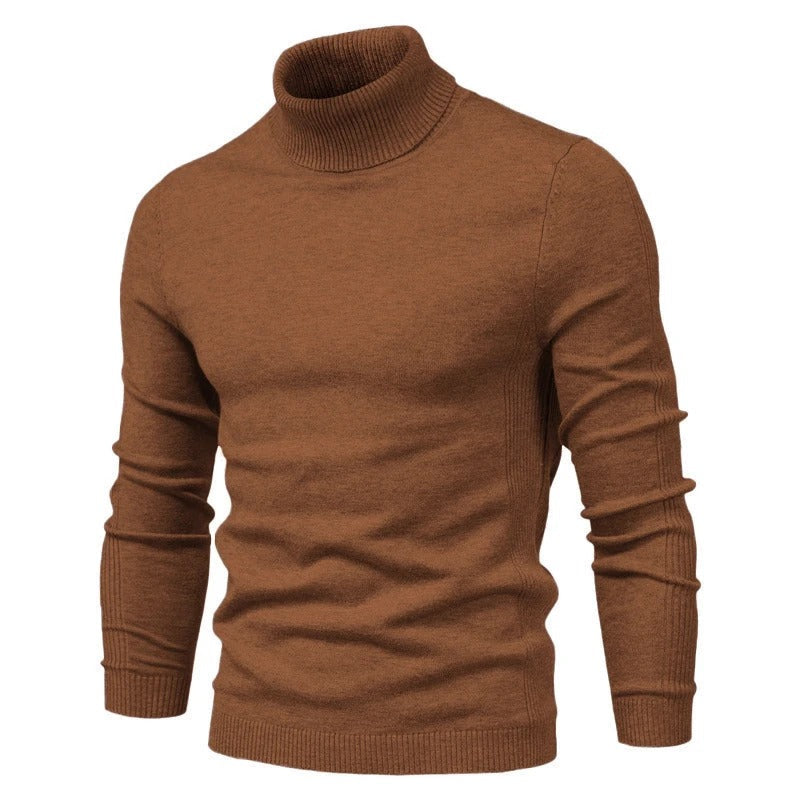 Herr Slim Turtleneck Tröja, enfärgad, smal passform, elegant design, mjukt material för komfort och stil.