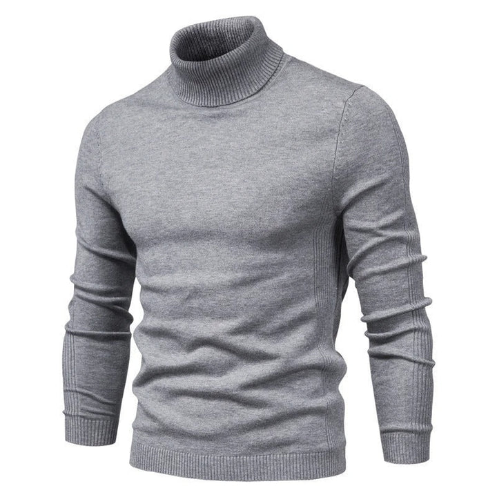 Herr Slim Turtleneck Tröja, enfärgad, smal passform, elegant design, mjukt material för komfort och stil.