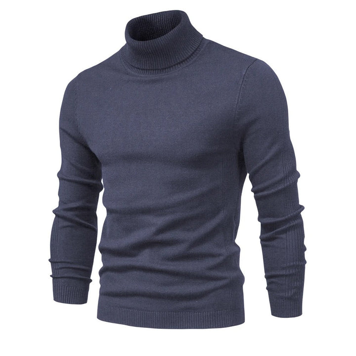 Herr Slim Turtleneck Tröja, enfärgad, smal passform, elegant design, mjukt material för komfort och stil.