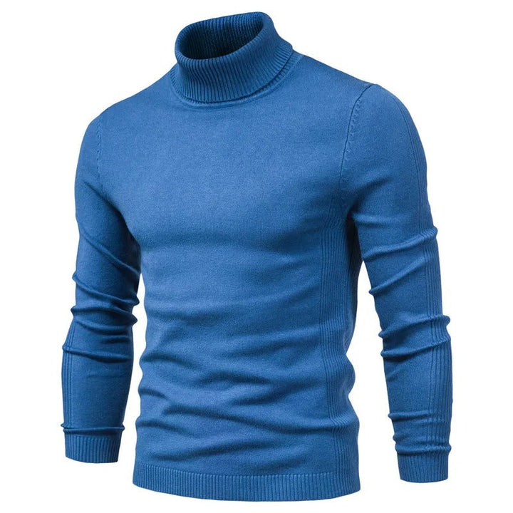Herr Slim Turtleneck Tröja, enfärgad, smal passform, elegant design, mjukt material för komfort och stil.