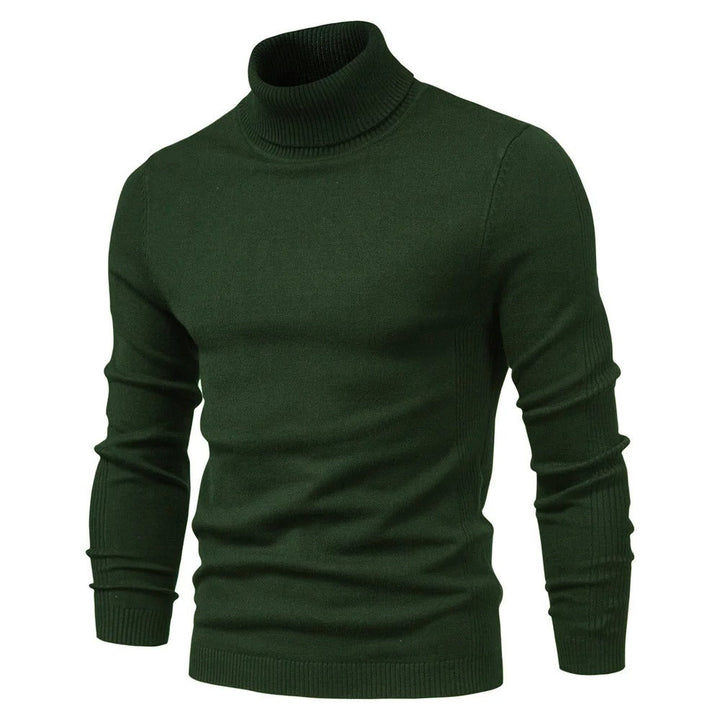 Herr Slim Turtleneck Tröja, enfärgad, smal passform, elegant design, mjukt material för komfort och stil.