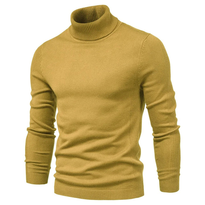 Herr Slim Turtleneck Tröja, enfärgad, smal passform, elegant design, mjukt material för komfort och stil.