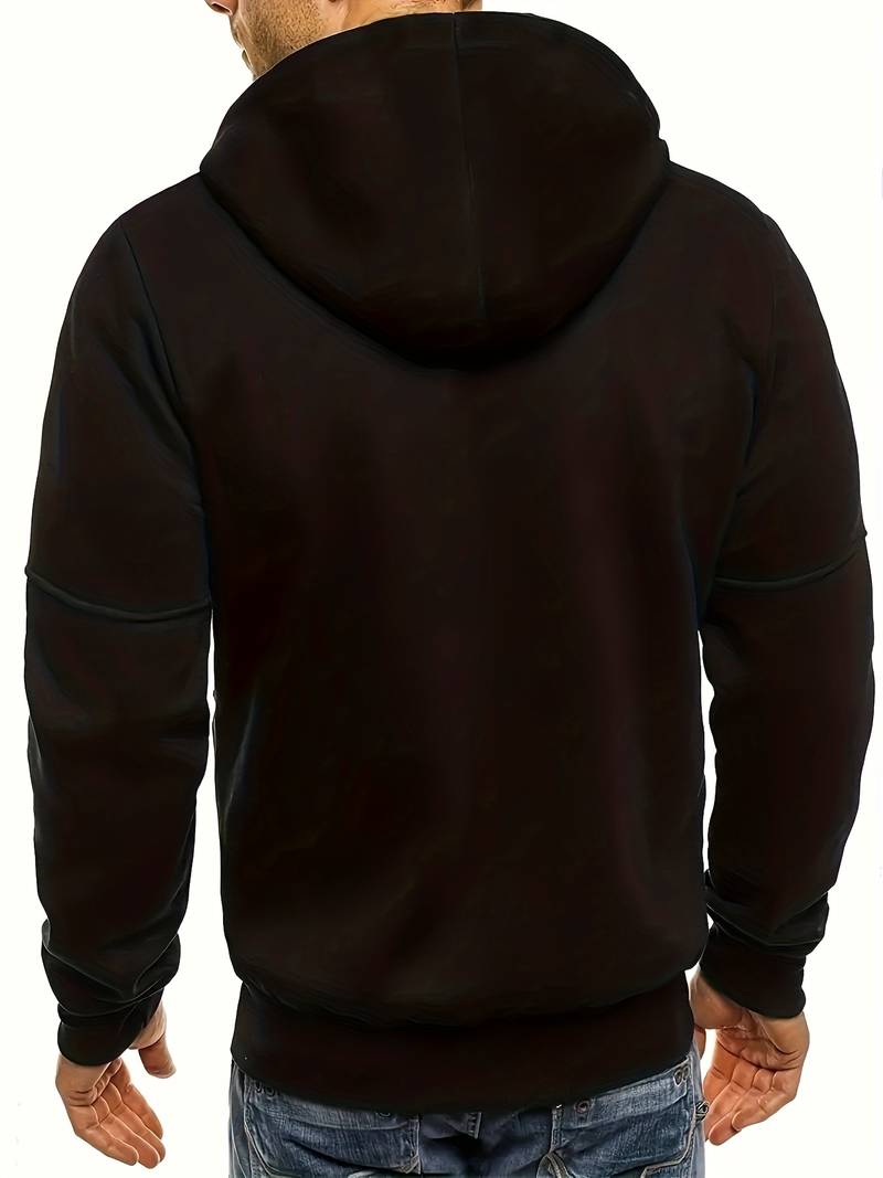 "Herr casual hoodie med bekväm passform, stilrena detaljer och huvudficka. Perfekt för träning och vardaglig stil."