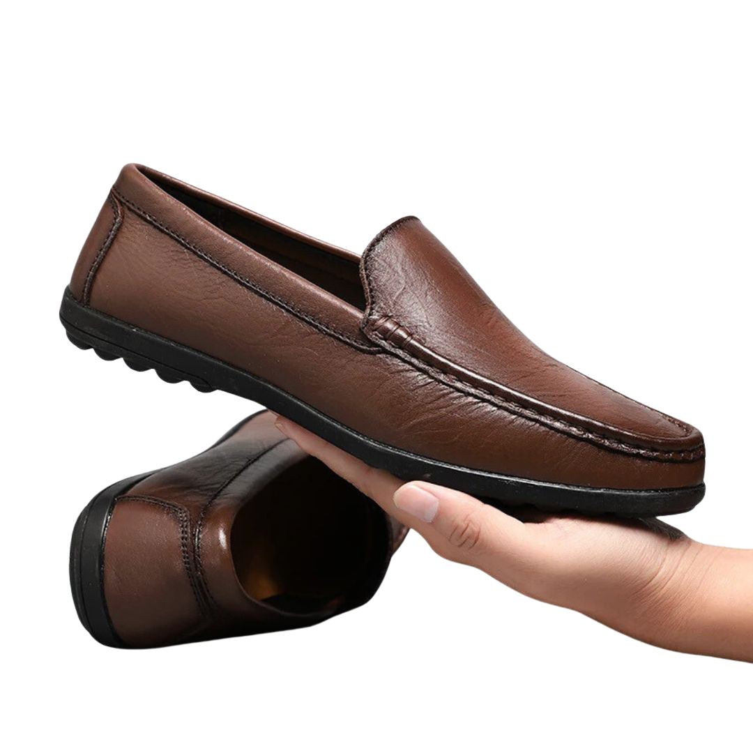"Herr loafers i högkvalitativt svart PU-läder, elegant stil med komfortabla vadderade innersulor för stilmedvetna män."