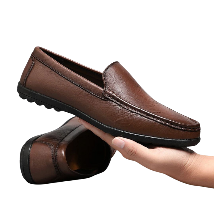 "Herr loafers i högkvalitativt svart PU-läder, elegant stil med komfortabla vadderade innersulor för stilmedvetna män."