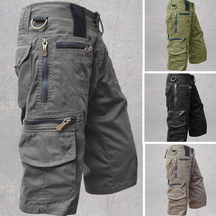 "Herr shorts i bomullsblandning med multifunktionell design, fickor och vattenavvisande egenskaper, perfekt för vardag."