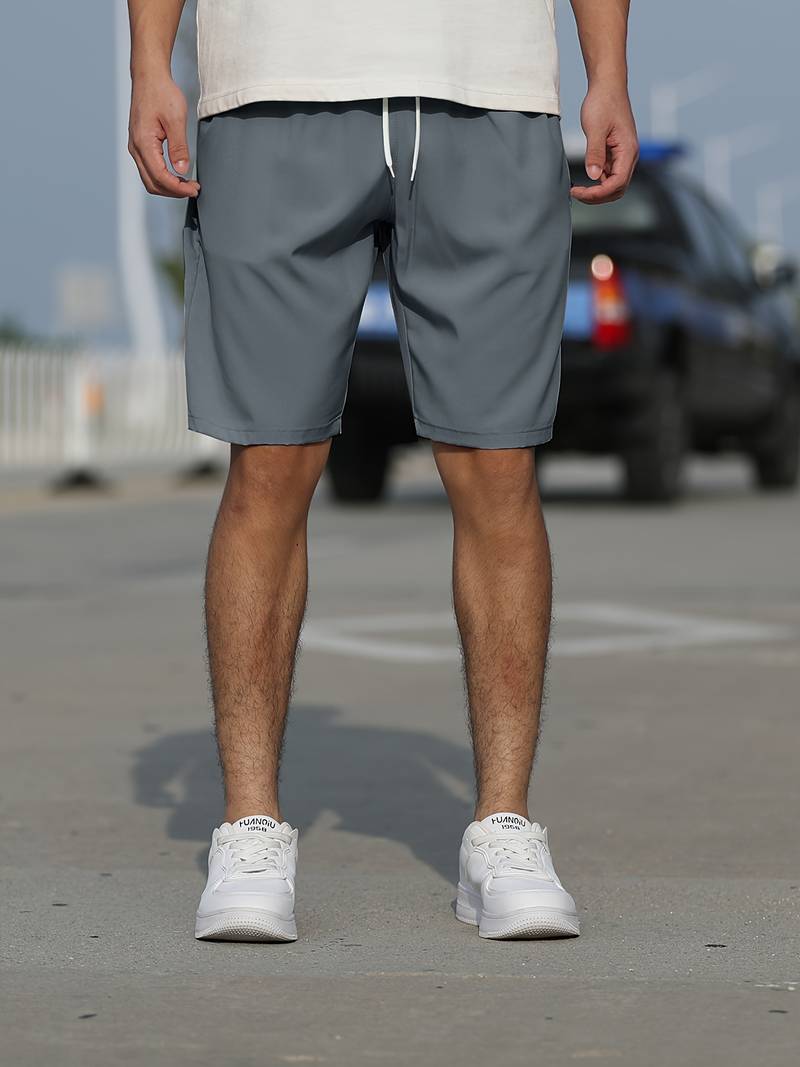 "Herr shorts i cordmaterial med justerbar snörning, avslappnad passform, beige färg för stil och komfort."