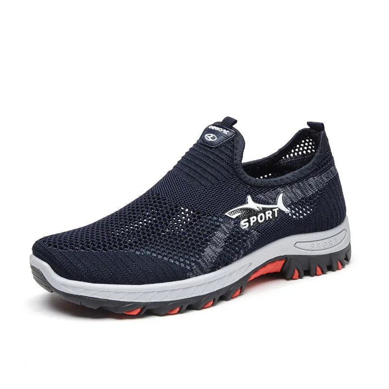 "Herr sneakers, lätt meshdesign, syntetisk blandning, fritidsskor, flexibel sula, andningsbar och stilren utseende."