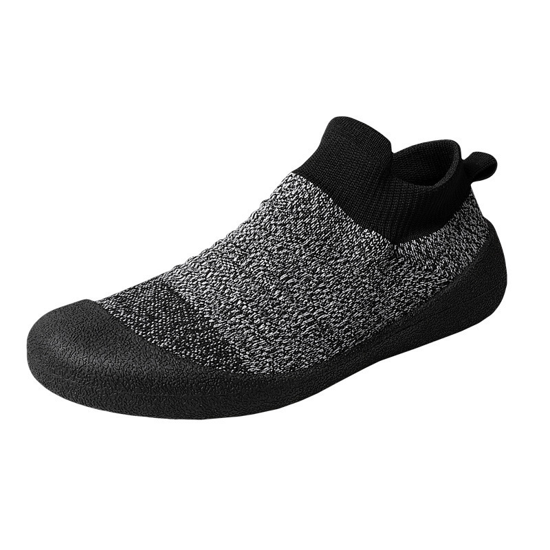 "Herr sockskor i textil och syntet med strumpliknande design, lätt flexibel sula, modern stil för aktiv eller avslappnad anvä