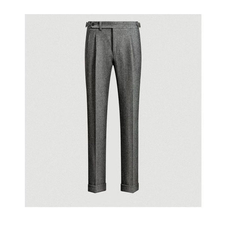 "Herr tweed fritidsbyxor i vintage stil, avslappnad passform, högkvalitativt tyg, elegant och bekväm för alla tillfällen."