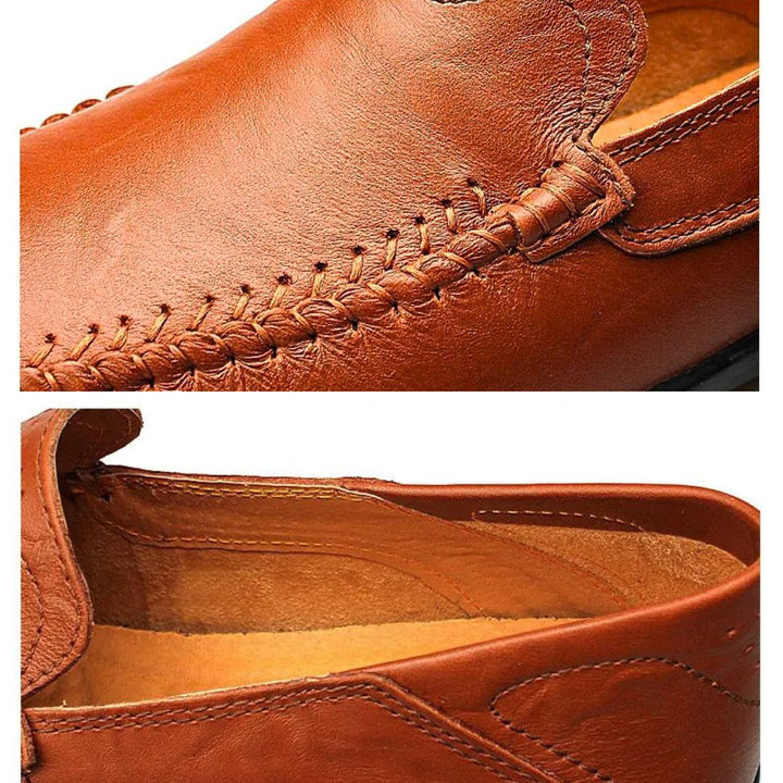 "Herrens lätta loafers i PU-läder med stilren design och flexibel sula för optimal komfort och rörlighet."