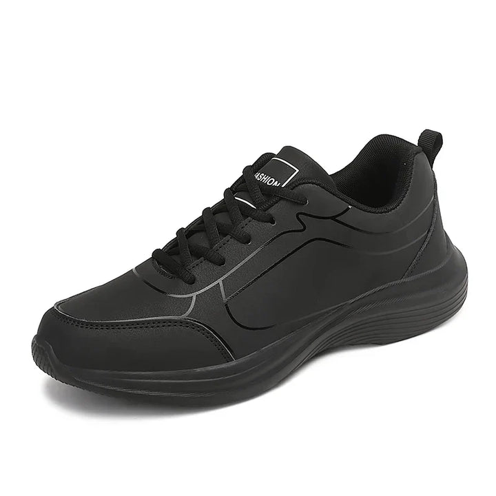 Herrens vinter andningsbara sneakers i syntetiskt material, eleganta med anti-glid sula, perfekta för kalla dagar.