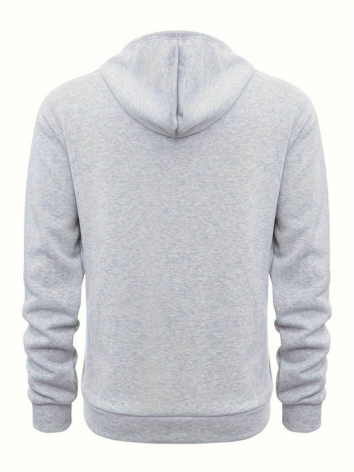 "Herrhoodie i bomull, burgund. Elegant och bekväm för fritid och aktiviteter. Tidlös stil, trendiga färger."