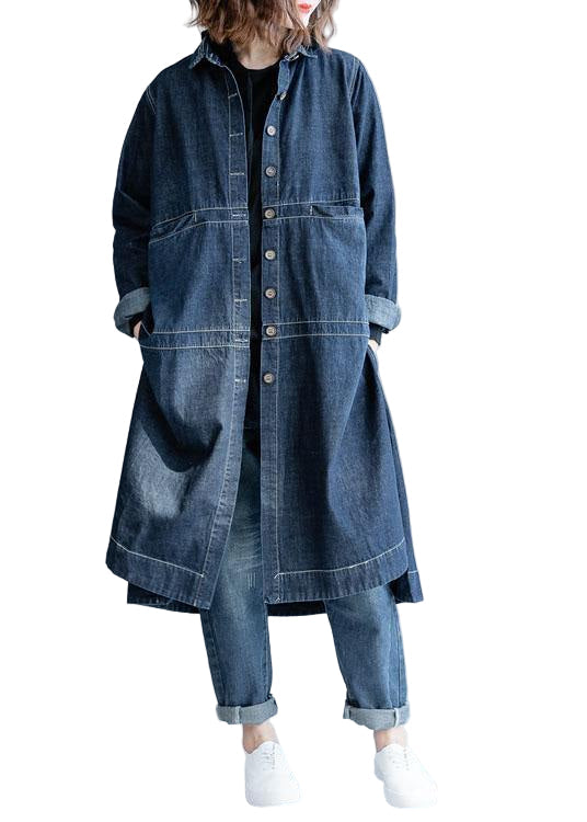"Jeansjacka dam i lätt denim, öppen sida. Modern design, blå färg, avslappnad stil. Perfekt för alla tillfällen."