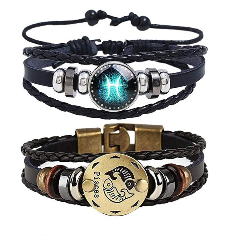 Multilager-armband för män med stjärntecken-tema