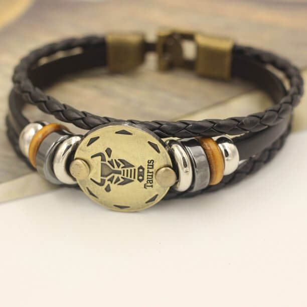 Elegant och justerbart armband för män med stjärntecken