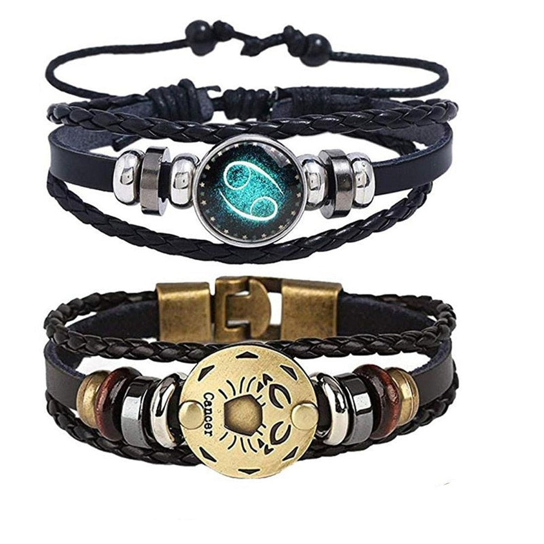 Armband för män med stjärntecken-tema, justerbar passform