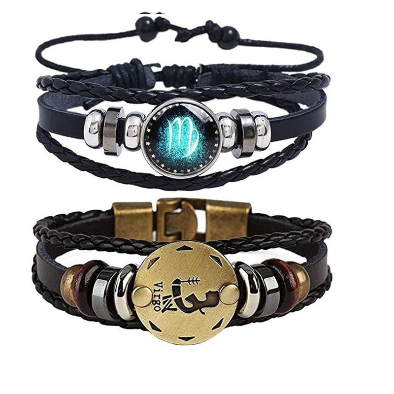 Elegant armband för män med justerbara lager och stjärntecken