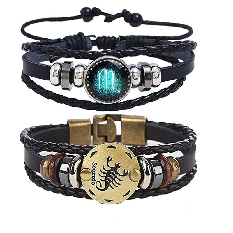 Unik accessoar för män: justerbart armband med stjärntecken