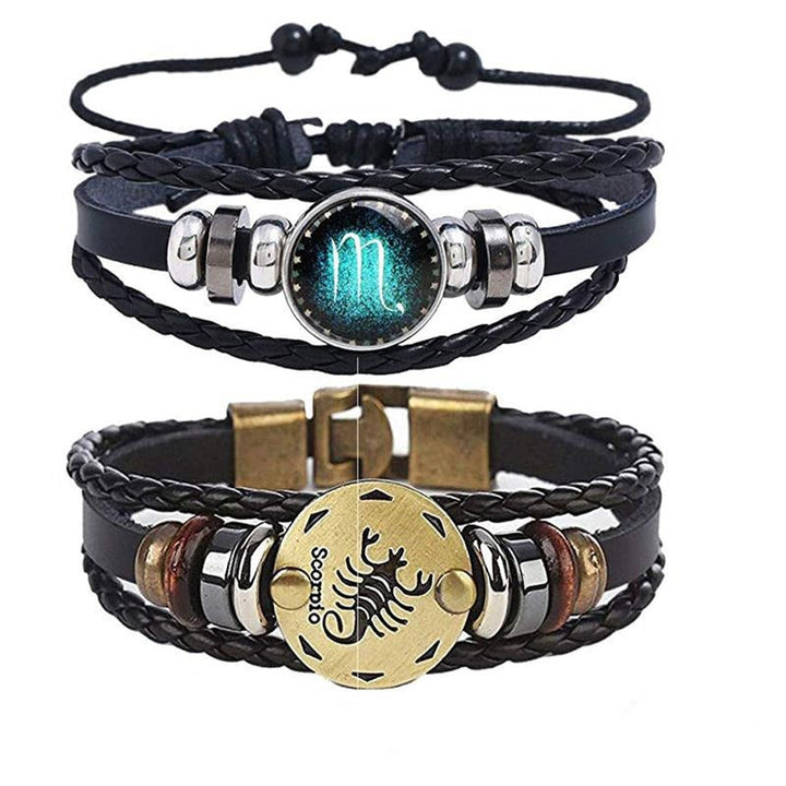 Unik accessoar för män: justerbart armband med stjärntecken