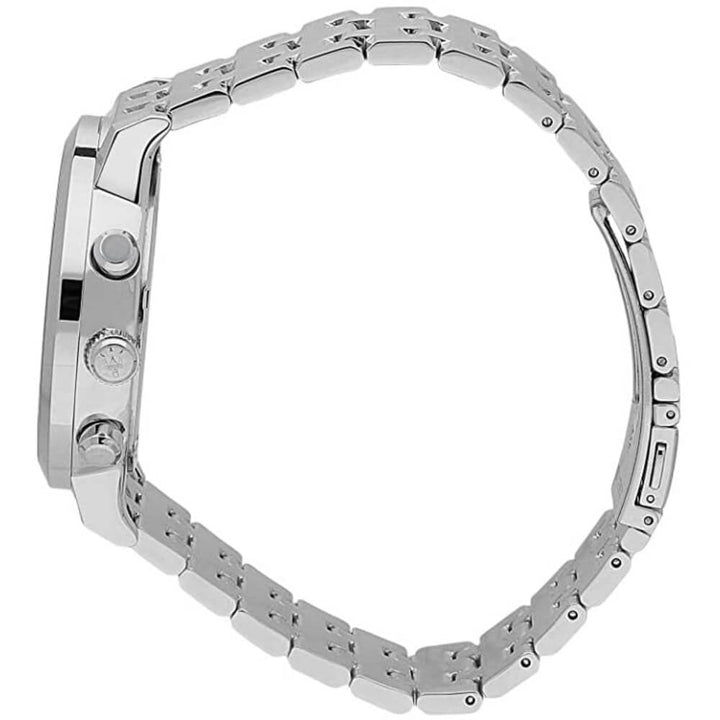 "Kvarts armbandsur för män med rostfritt stålband, kalender och vattenskydd, elegant design"