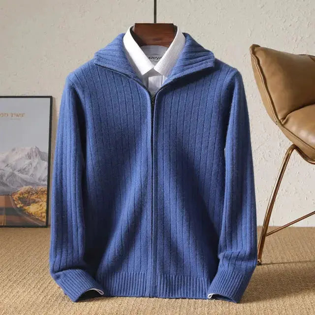 "Kvinna ribbad ränder kofta, modern stil med mjuk textur och bekväm passform, perfekt för modemedvetna kvinnor."