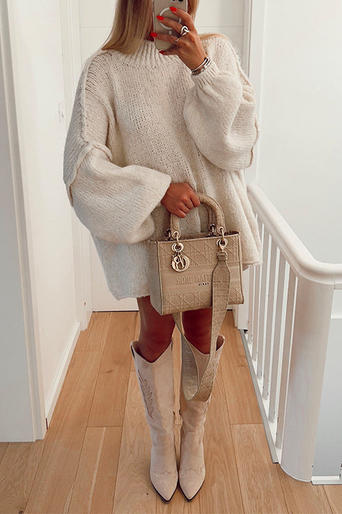 "Kvinnors bekväm drop shoulder pullover tröja, framsida, mjuk textur, elegant enfärgad stil för alla säsonger"