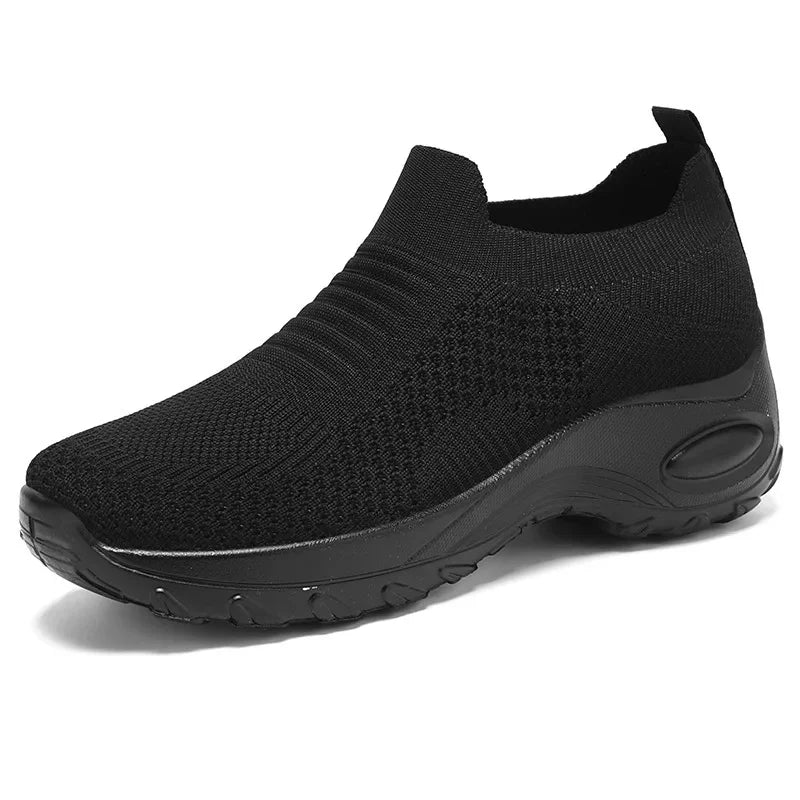 "Kvinnors flyknit sommarskor, andningsbar mesh, låg klack, lätt vikt, stilrena för promenader och sommaraktiviteter"