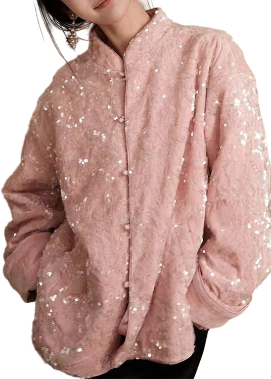 "Kvinnors glittrande paljettrock med lång ärmar, sofistikerad design, perfekt för fest och avslappnade tillfällen."