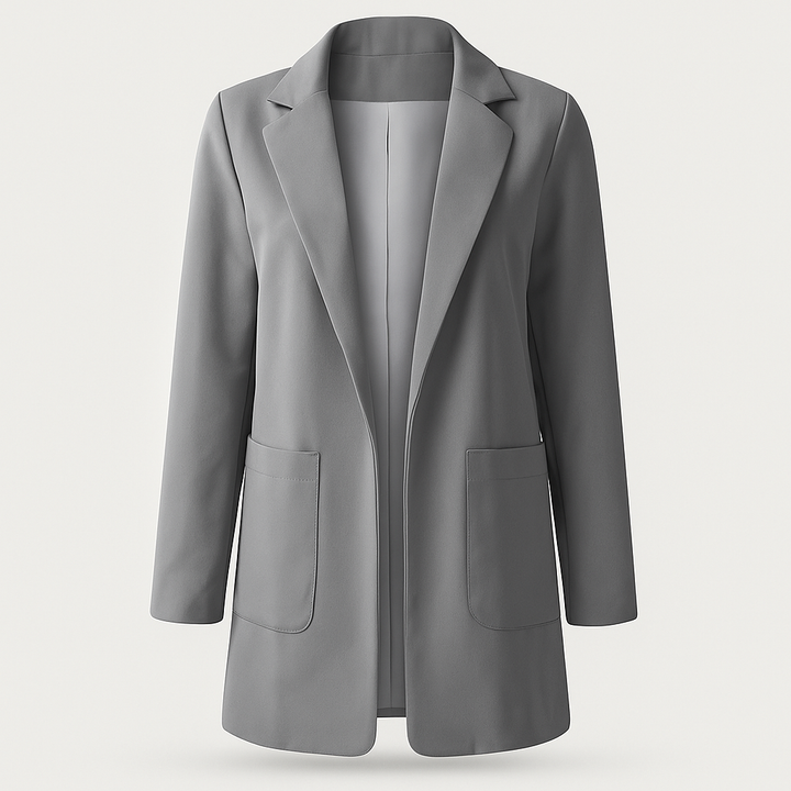 Kvinnors höstblazer i khaki: elegant, tidlös design med modern snitt, mångsidig för både arbete och evenemang.