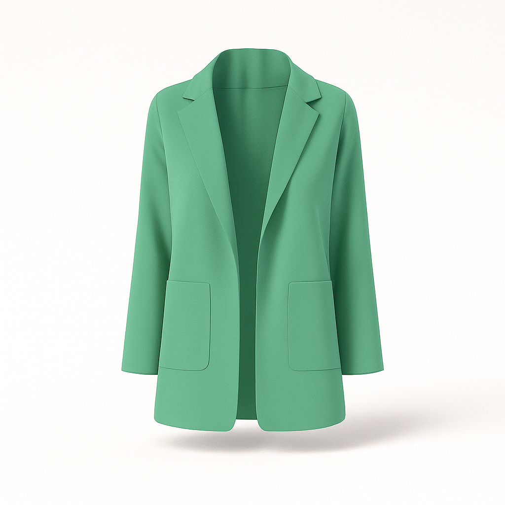 Kvinnors höstblazer i khaki: elegant, tidlös design med modern snitt, mångsidig för både arbete och evenemang.