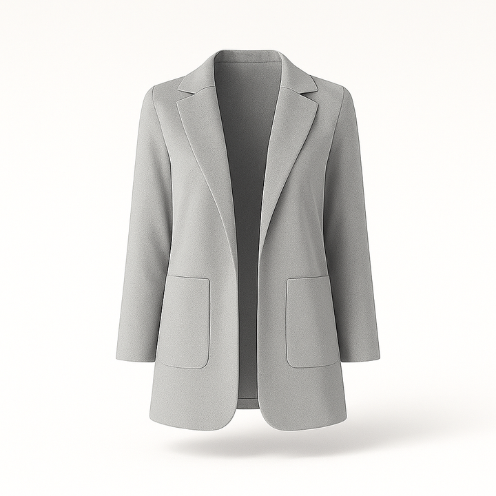 Kvinnors höstblazer i khaki: elegant, tidlös design med modern snitt, mångsidig för både arbete och evenemang.