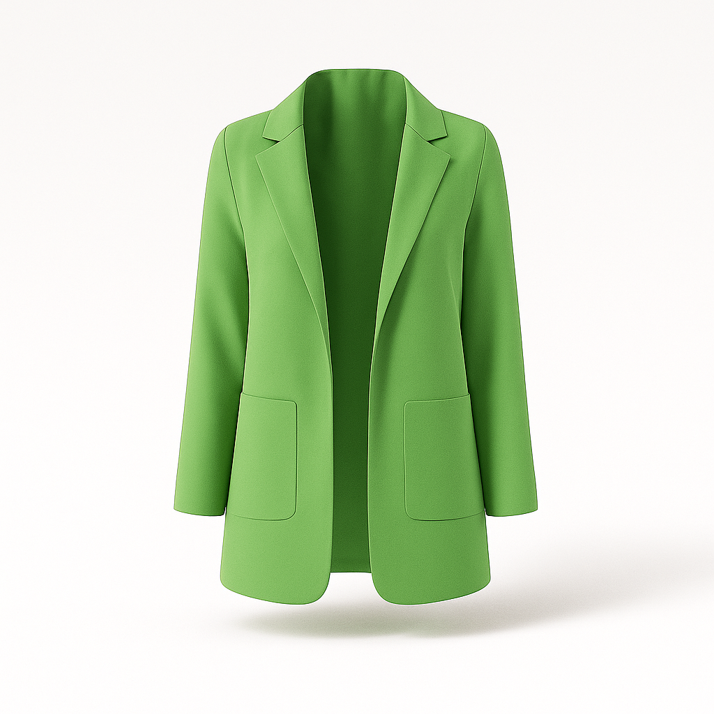 Kvinnors höstblazer i khaki: elegant, tidlös design med modern snitt, mångsidig för både arbete och evenemang.