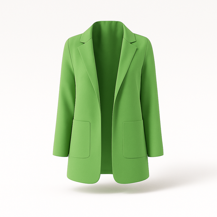 Kvinnors höstblazer i khaki: elegant, tidlös design med modern snitt, mångsidig för både arbete och evenemang.