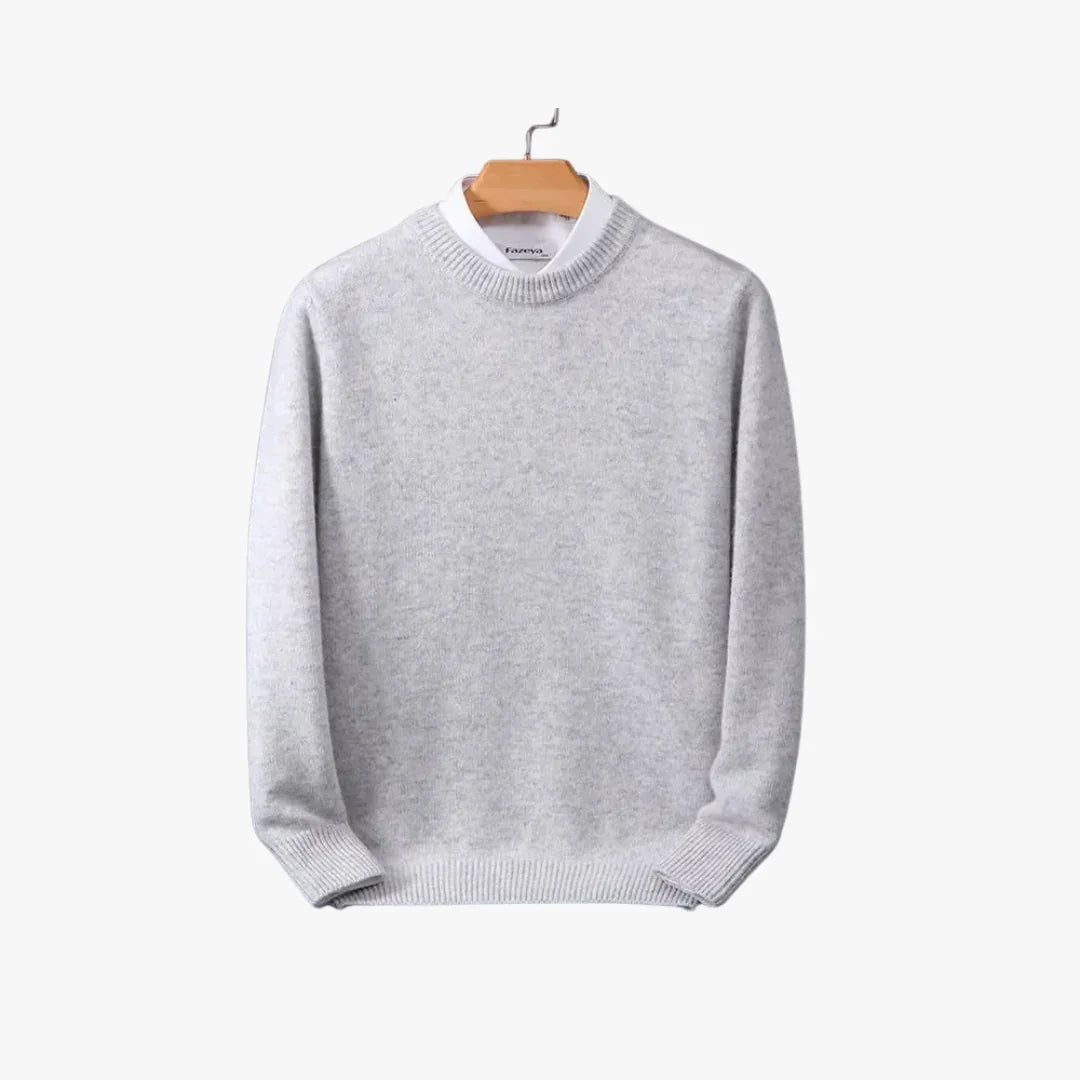 Kvinnors lös passform kashmir tröja i beige, elegant och bekväm design, mjuk och tillgänglig i flera färger.