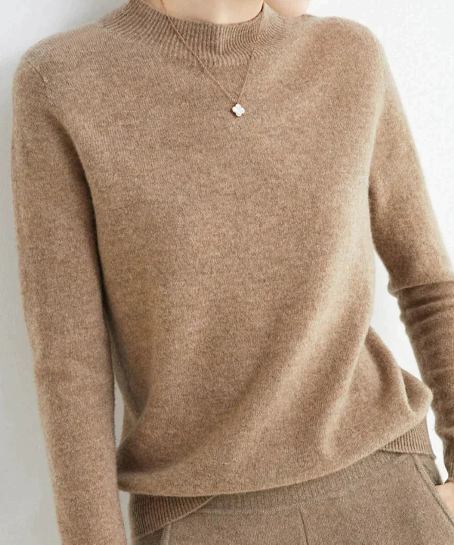 "Kvinnors stilren kashmirtröja, mjuk, elegant, klassisk design, flera färger, perfekt för alla årstider."