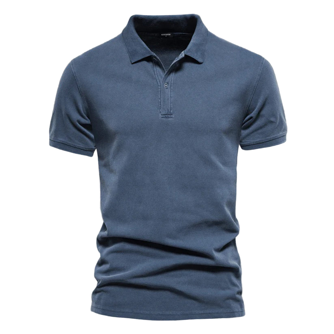 Luftig herrpikétröja i casual stil, perfekt för vår och sommar. Tidlös design med bekväm passform och rörelsefrihet.