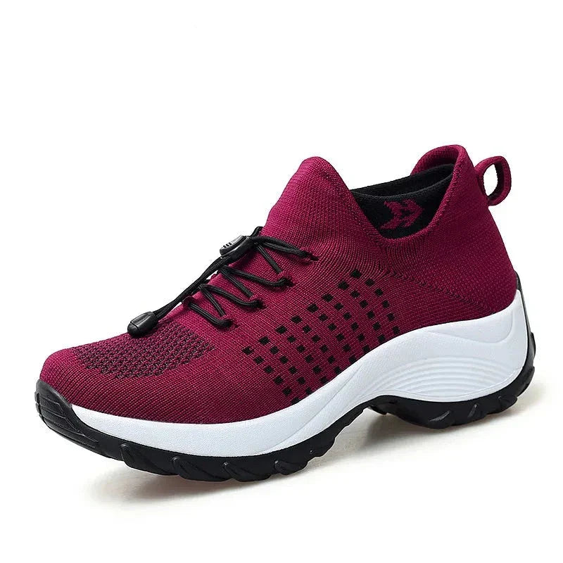 Luftkuddade damlöparskor med modern design i livfulla färger, mesh-ovandel och slip-on-modell för överlägsen komfort.
