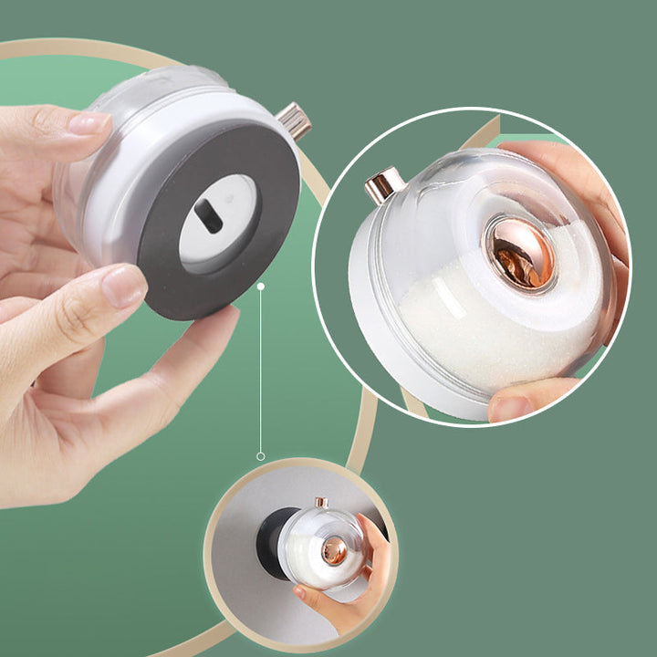 "Magnetiska kryddburkar i glas och ABS för stilren och praktisk kryddförvaring på väggen, med ergonomisk design."