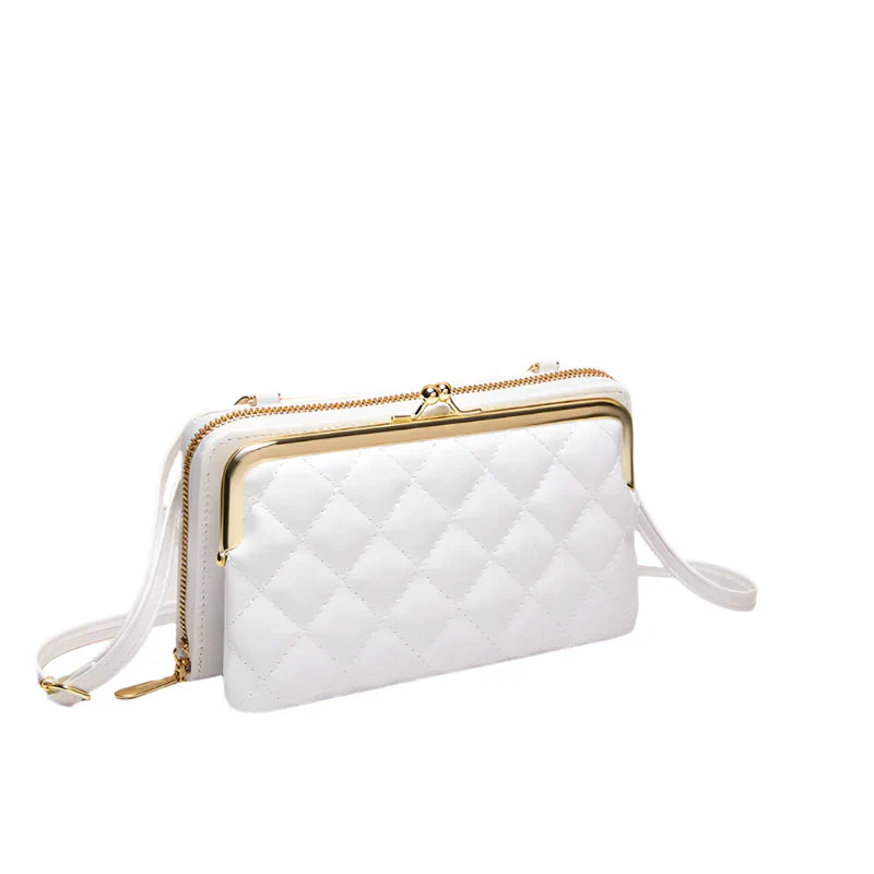 "Modern dam crossbody väska i elegant PU-läder med justerbar axelrem, flera fack, tidlöst design, perfekt för alla tillfällen