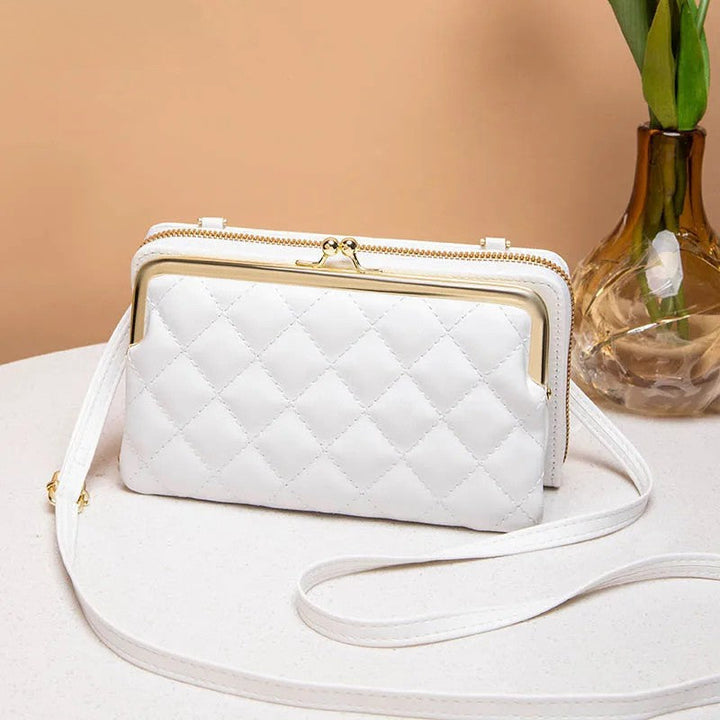 "Modern dam crossbody väska i elegant PU-läder med justerbar axelrem, flera fack, tidlöst design, perfekt för alla tillfällen