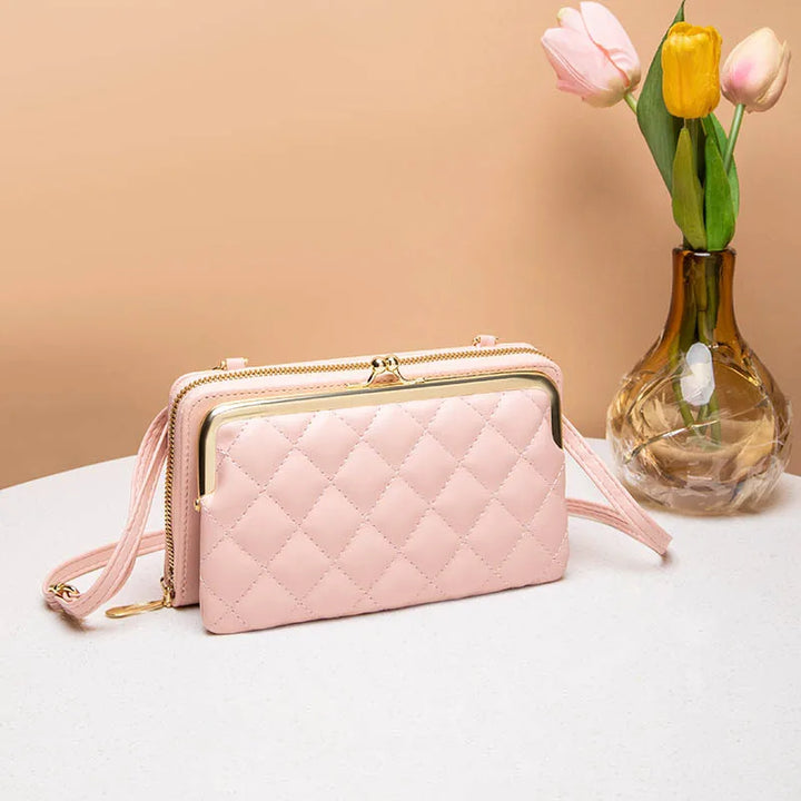 "Modern dam crossbody väska i elegant PU-läder med justerbar axelrem, flera fack, tidlöst design, perfekt för alla tillfällen