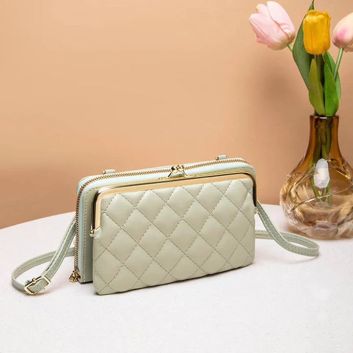 "Modern dam crossbody väska i elegant PU-läder med justerbar axelrem, flera fack, tidlöst design, perfekt för alla tillfällen