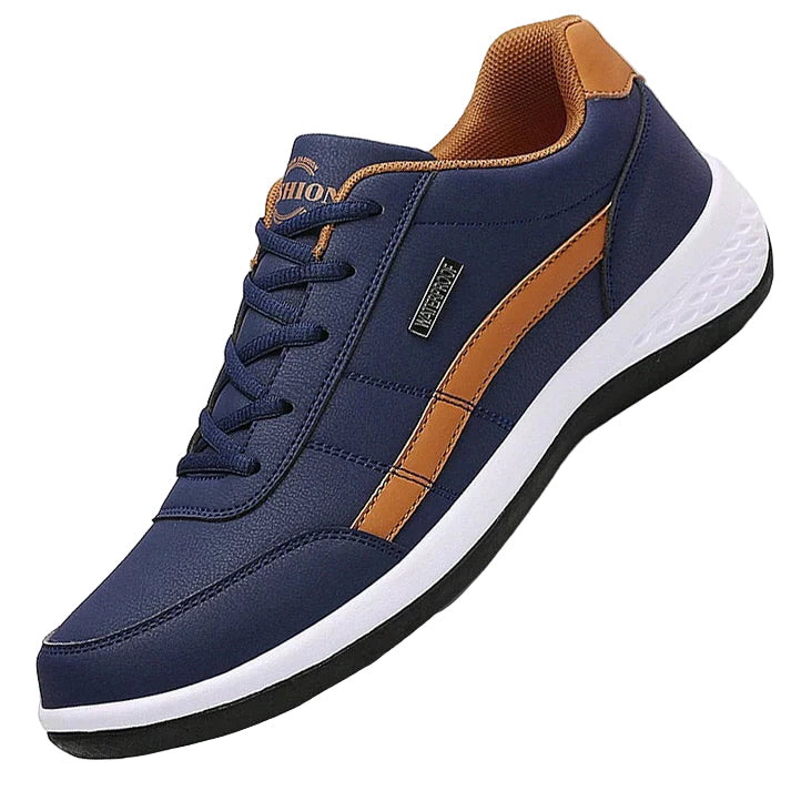 Moderna herrsneakers med ortopedisk sula, trendig design för komfort och stöd hela dagen.